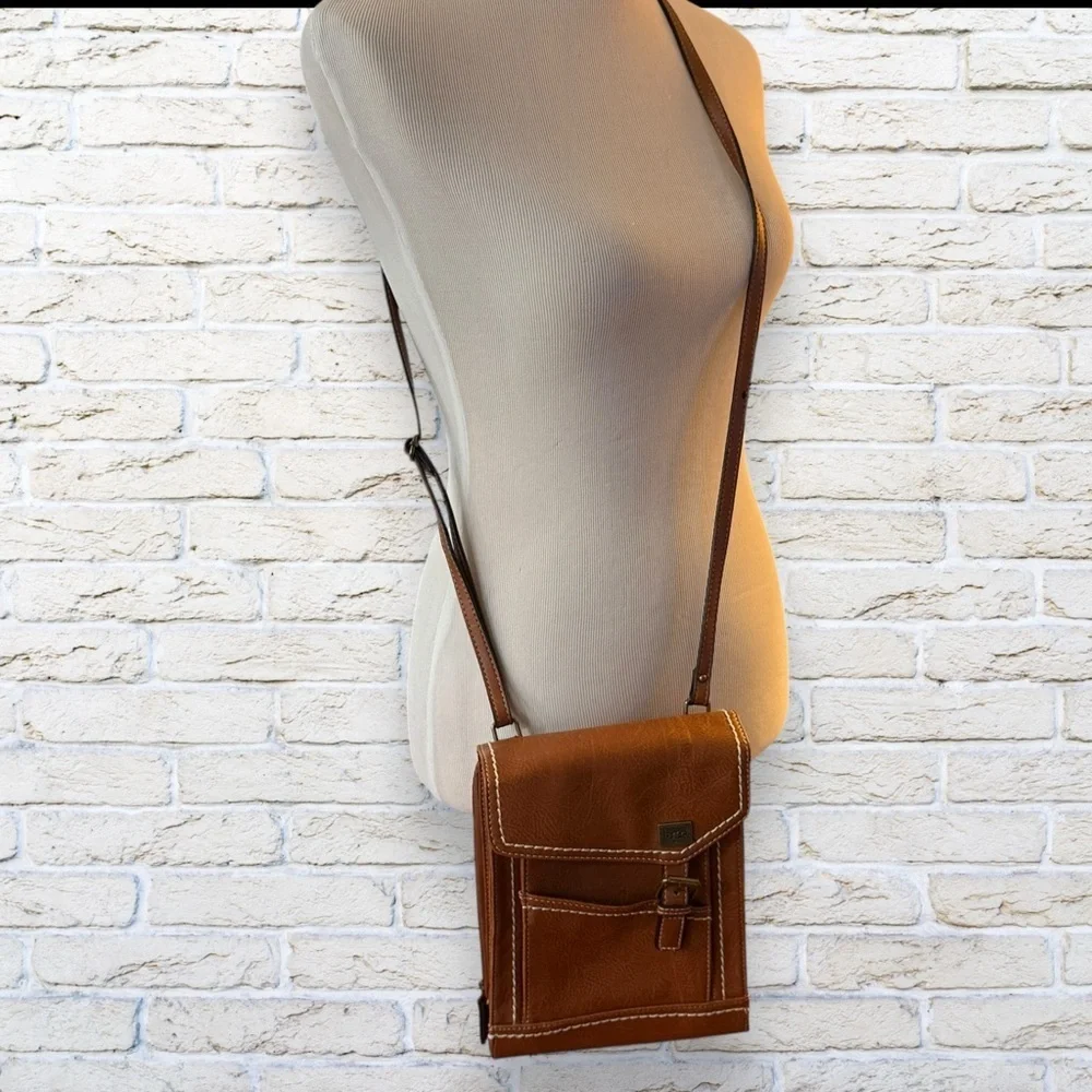 BOC Brown Faux Leather Crossbody Bag